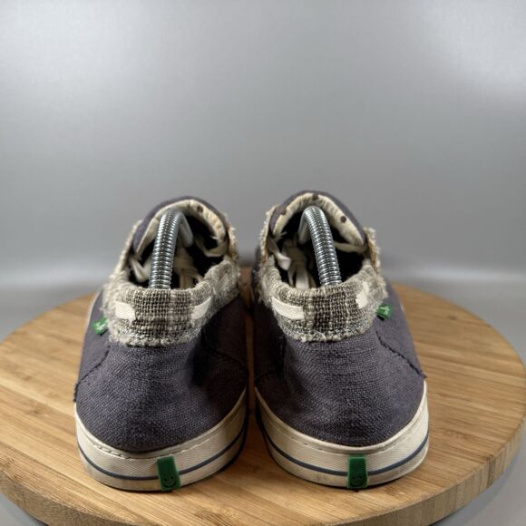S Sanuk The Sea Man Boat Shoes Blue Canvas Lace Up Mens Size 11‎ - Picture 4 of 8